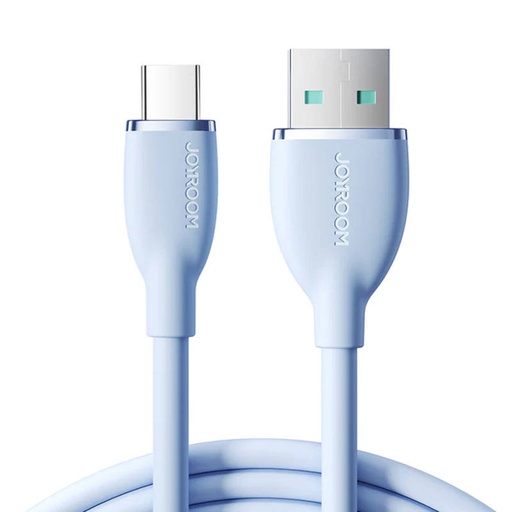 [053731] Šareni kabel 3A USB na USB C SA29-AC3 / 3A / 1,2m (plavi)