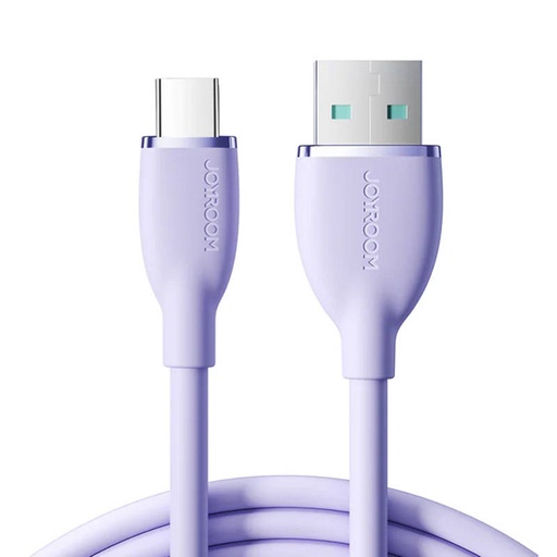 [053723] Šareni kabel 3A USB na USB C SA29-AC3 / 3A / 1,2m (ljubičasti)