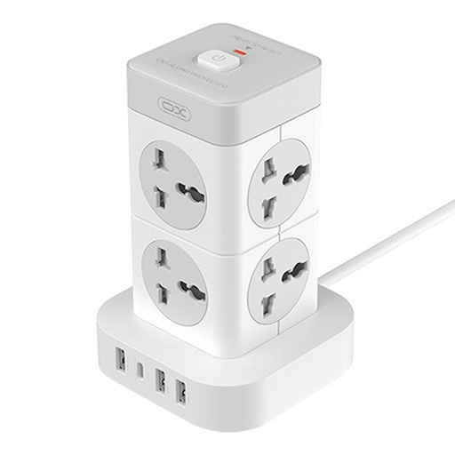 [054609] Razdjelnik XO WL21 8x AC utičnice, 3x USB-A, 1x USB-C (bijeli)