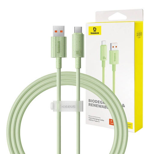 [055209] Kabel za brzo punjenje Baseus USB na USB-C Habitat Series 1m 100W (zeleni)