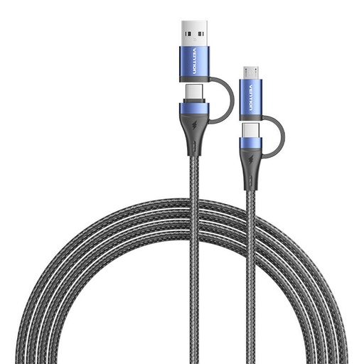 [055499] 4u1 USB kabel USB 2.0 Vention CTLLH 1m (crni)