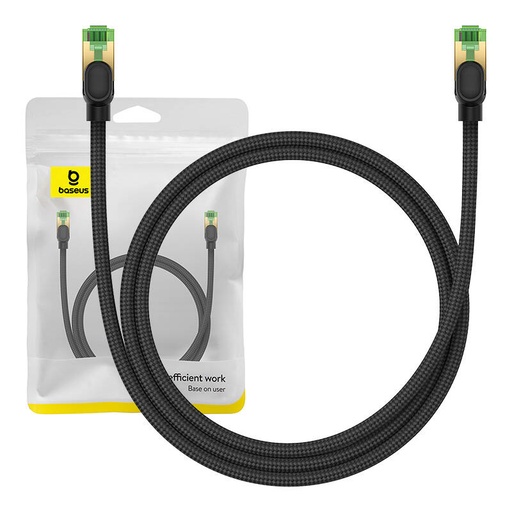 [054580] Pleteni mrežni kabel cat.8 Baseus Ethernet RJ45, 40Gbps, 1m (crni)