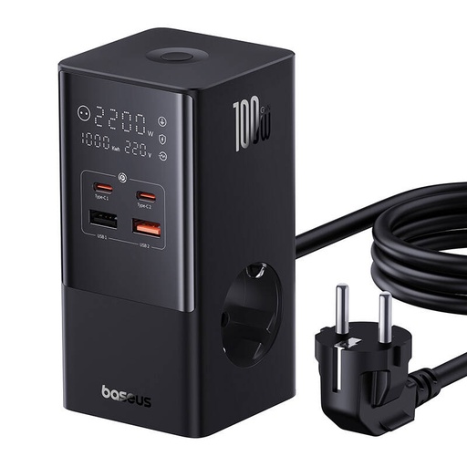 [056106] Zidni punjač / PowerStrip Baseus PowerCombo 100W (crni)