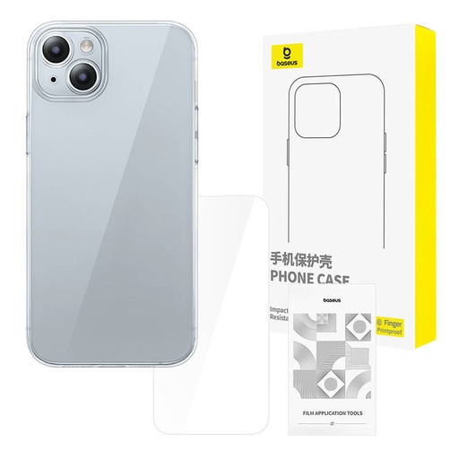 [054739] Clear Case Baseus iPhone 15 + kaljeno staklo