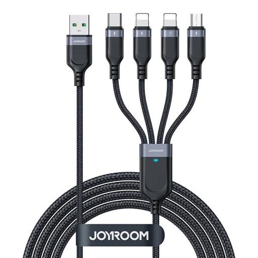 [053743] USB podatkovni kabel Joyroom S-1T4018A18 4u1 USB-C / Lightning / 3.5A /1.2m (crni)