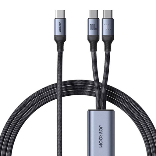 [053884] Kabel Speedy USB-C na 2x USB-C Joyroom SA21-1T2/ 100 W / 1,5 m (crni)