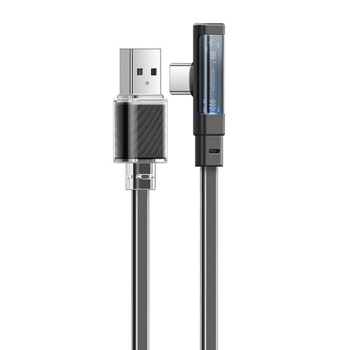 [057509] Kabel USB-C na USB-C Mcdodo CA-3423 90 stupnjeva 1,8 m s LED-om (crni)