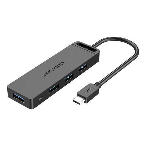 [056291] USB-C 3.0 čvorište na 4 priključka s adapterom za napajanje Vention TGKBD 0,5 m crni ABS