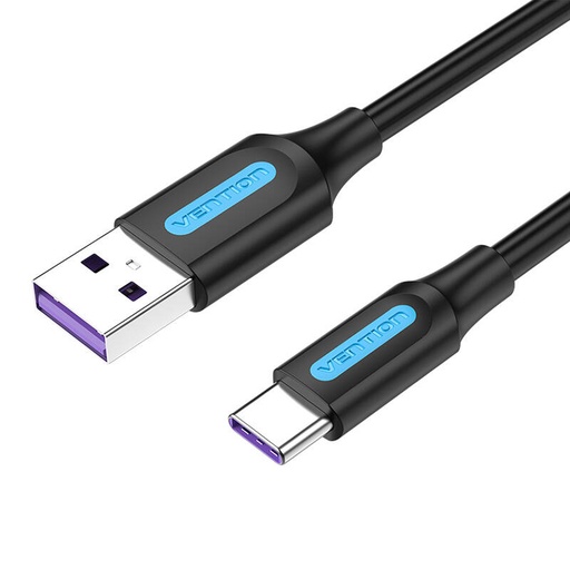 [056535] USB 2.0 A na USB-C 5A kabel Vention CORBF 1m crni PVC