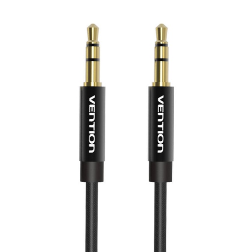 [056188] Vention BAGBD 3,5 mm 0,5 m crni metalni audio kabel