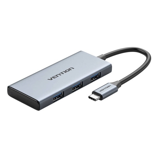 [056688] USB-C na HDMI, 3x USB 3.0, SD, TF Hub Vention TOOHB 0,15 m sivi