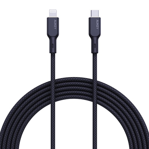 [058061] Kabel Aukey CB-NCL2 USB-C na Lightning 1.8m (crni)