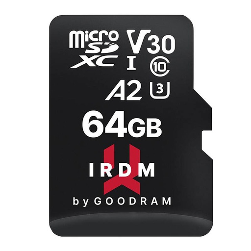 [058789] Memorijska kartica Goodram IRDM MicroSDXC 64 GB Class 10 UHS-I/U3 A2 V30 (IR-M2AA-0640R12)