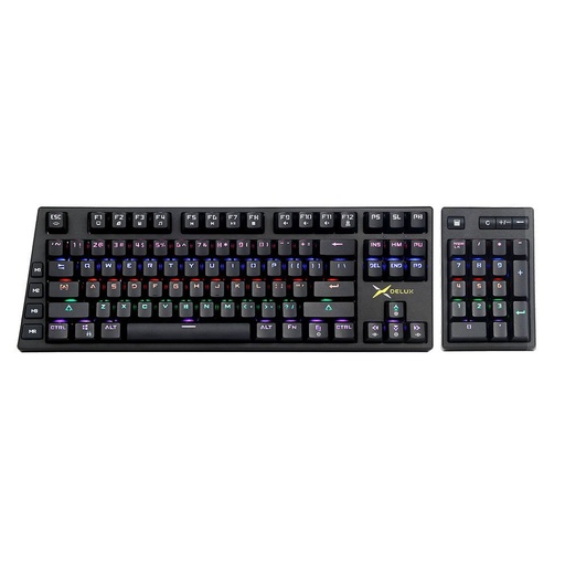 [026904] Mehanička gaming tipkovnica s odvojivom numeričkom tipkovnicom Delux KM12+KN12 RGB