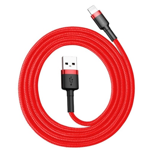 [015822] Baseus Cafule USB Lightning kabel 2.4A 1m (crni + crveni) (paket od 5 komada)