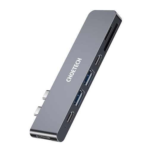 [056004] Priključna stanica Choetech HUB-M14 za Macbook Pro, 7-u-2 USB-C, Thunderbolt 3 (srebrna)