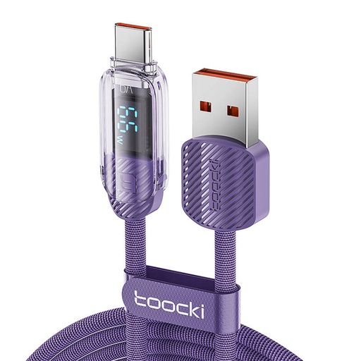 [060573] Kabel USB na USB-C Toocki TXCTYX05-P, 1m, FC 66W (ljubičasti)