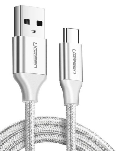 [017761] Niklani USB-C kabel QC3.0 UGREEN 0,25 m (bijeli) (paket od 5 komada)