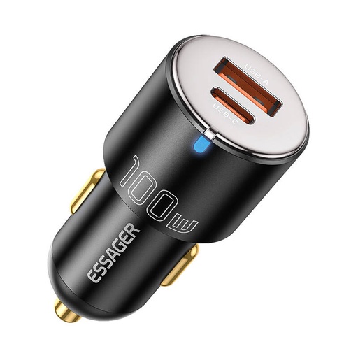 [060138] Auto punjač USB-A+USB-C 100W Essager (crni)