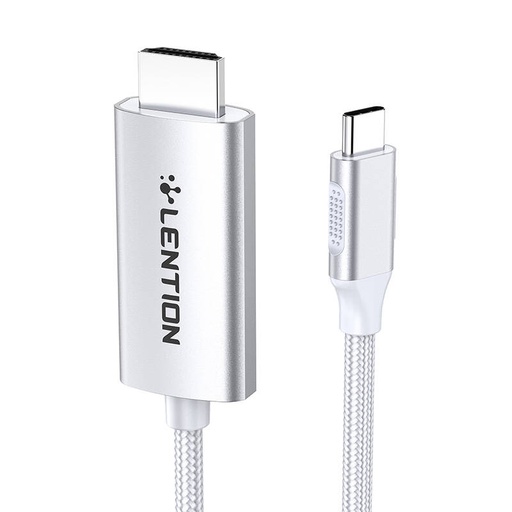 [059931] Lention CU707 USB-C do 4K60Hz HDMI 2.0 kabel, 1Gbps, 3m (srebrni)