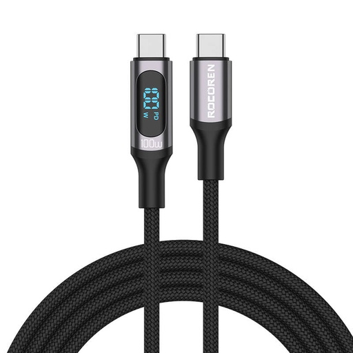 [061798] Kabel za brzo punjenje Rocoren Digital USB-C na USB-C, PD, 1m (sivo)