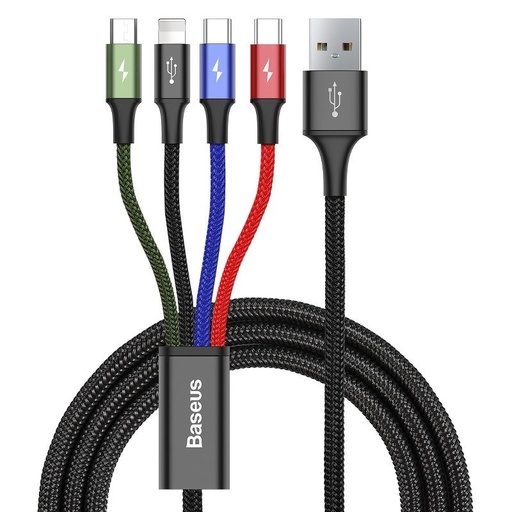 [018721] Baseus brzi USB kabel 4u1 2xUSB-C / Lightning / Micro 3,5A 1,2m - crni