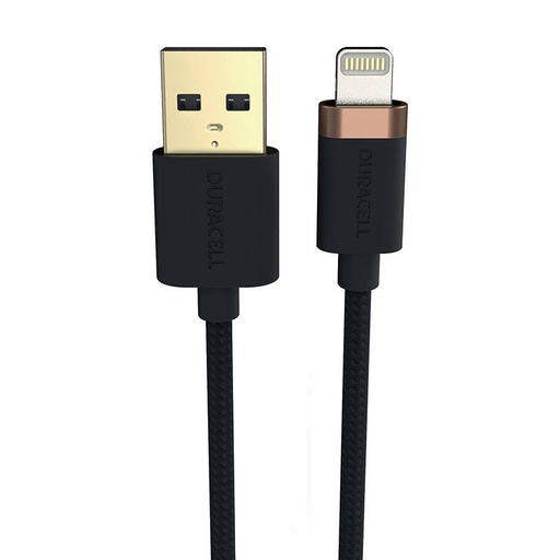 [040809] Duracell USB-C kabel za Lightning 1m (crni)