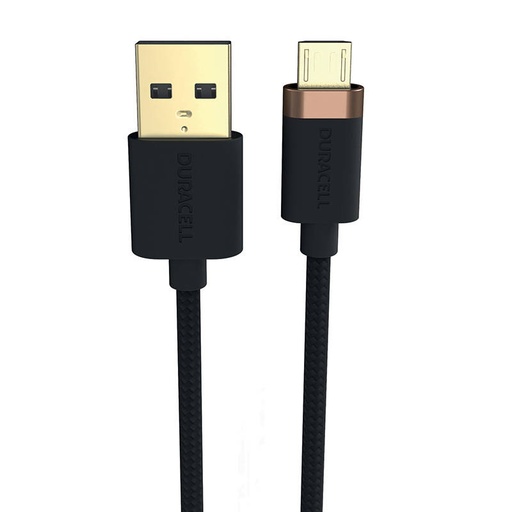 [040816] Duracell USB kabel za Micro-USB 1m (crni)