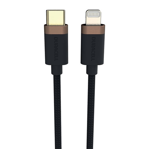 [040811] Duracell USB-C kabel za Lightning 1m (crni)