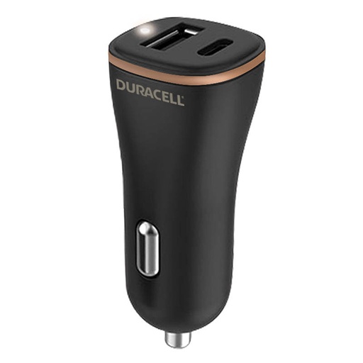 [040814] Auto punjač USB, USB-C 27W Duracell (crni)