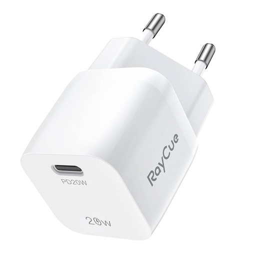 [060160] RayCue USB-C PD 20W EU mrežni punjač (bijeli)