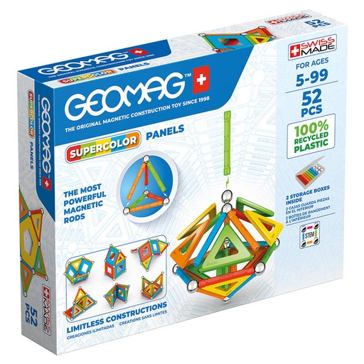 [064276] Magnetski Supercolor panel Reciklirani blokovi 52 komada GEOMAG GEO-378