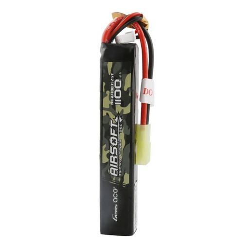 [065596] Gens ace 25C 1100mAh 3S1P 11.1V Airsoft Gun Lipo baterija s mini Tamiya utikačem