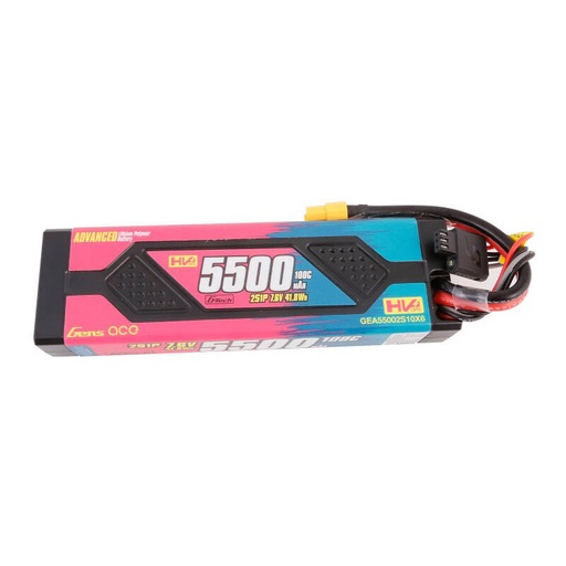 [065529] Gens ace Advanced 5500mAh 7.6V 100C 2S1P HardCase Lipo baterija s XT60