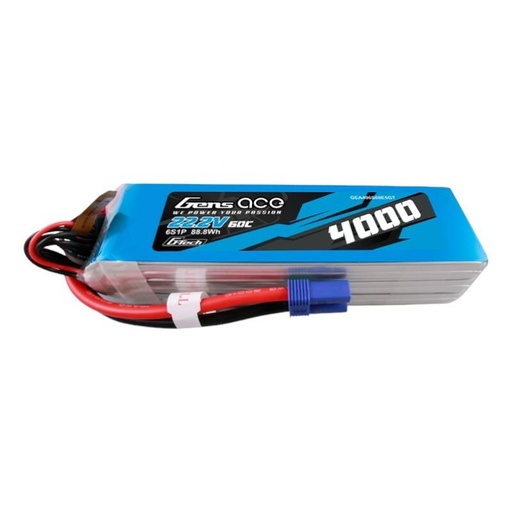 [065538] Gens ace G-Tech 4000 mAh 22,2 V 60C 6S1P Lipo baterija s EC5 utikačem