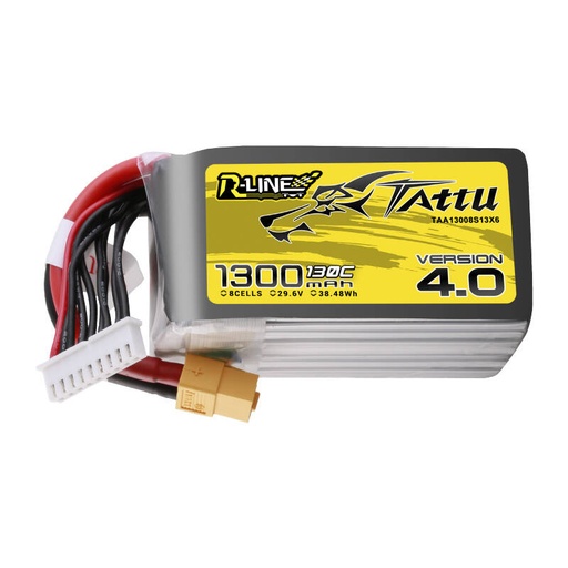 [065495] Tattu R-Line verzija 4.0 1300mAh 29.6V 130C 8S1P Lipo baterija s XT60 utikačem