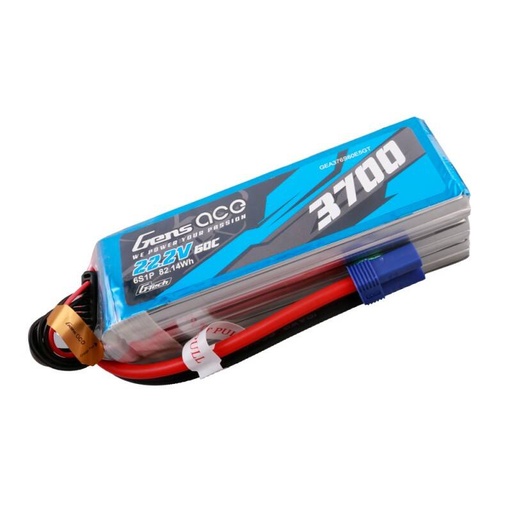 [065053] Gens ace G-Tech 3700mAh 22.2V 60C 6S1P Lipo baterija