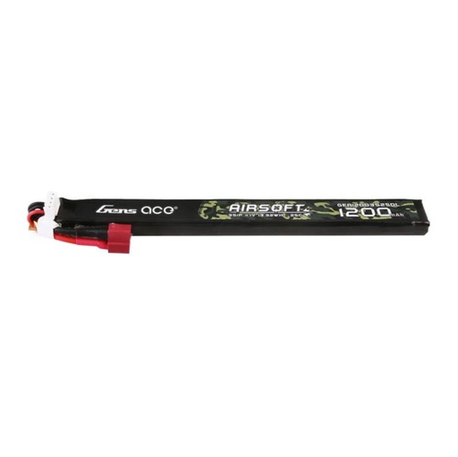 [065605] Gens Ace 25C 1200 mAh 3S1P 11,1 V Airsoft Gun Lipo baterija s T utikačem, duga veličina