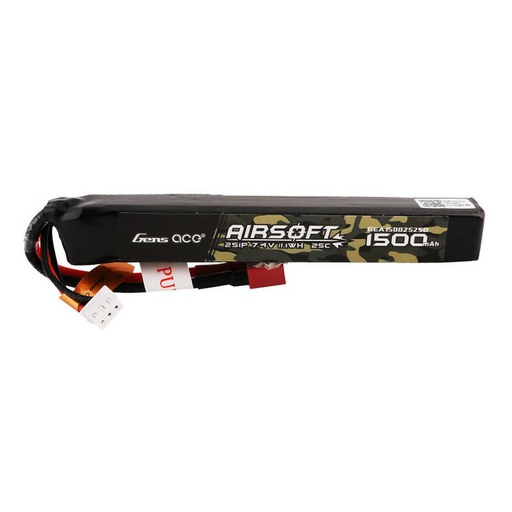 [065598] Gens ace 25C 1500 mAh 2S1P 7,4 V Airsoft Gun Lipo baterija s T utikačem