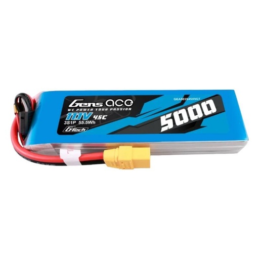 [065539] Gens ace G-Tech 5000mAh 11.1V 45C 3S1P lipo baterija s XT90 utikačem