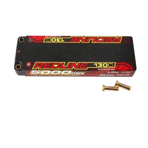 [065543] Gens ace Redline Series 5000mAh 7.4V 130C 2S1P HardCase 56# HV Lipo baterija