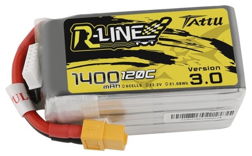 [020413] Tattu R-Line 3.0 1400mAh 22.2V 120C 6S1P XT60 Akumulator