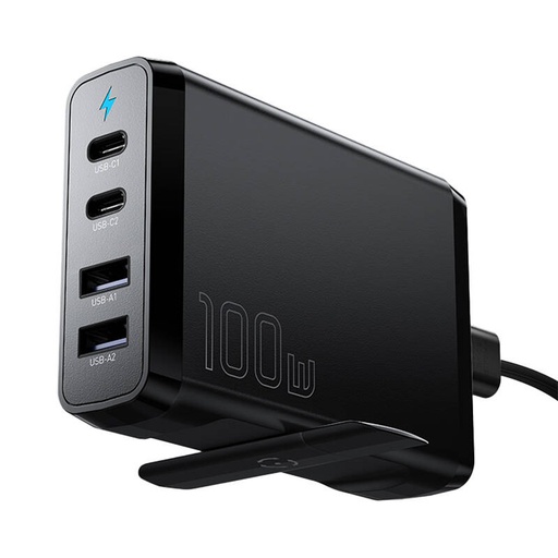 [060131] Stolni punjač 2xUSB-C 2xUSB-A 100W Essager GaN (crni)