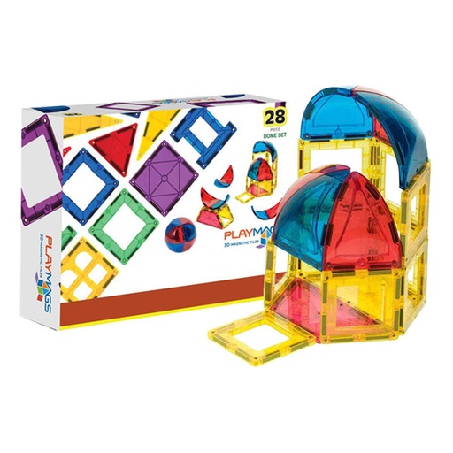 [068169] Magnetne pločice 3D Dome Playmags 164 - set od 28 kom