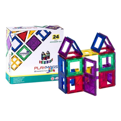 [068173] Magnetske pločice 3D Playmags 162 - set od 24 kom