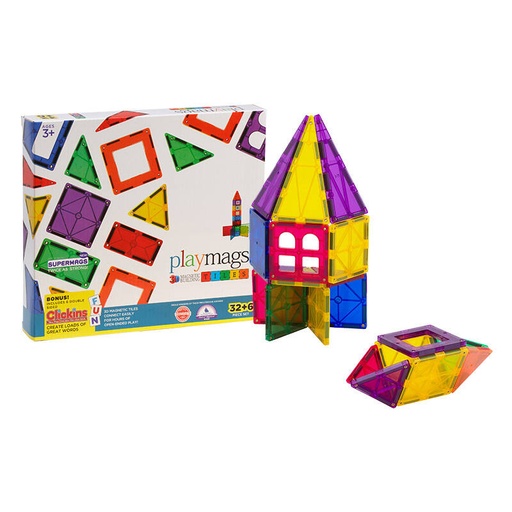 [068176] Magnetske pločice 3D Playmags 165 - set od 32 kom