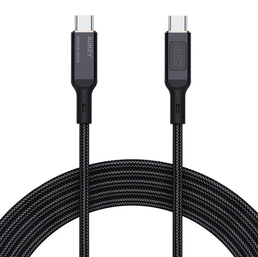 [067150] USB-C na USB-C kabel Aukey CB-MCC101, 100W, 1m (crni)