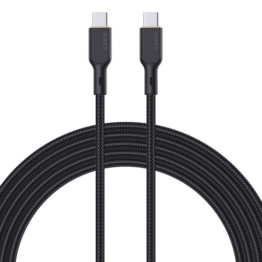 [067152] USB-C na USB-C kabel Aukey CB-KCC102, 100W, 1,8m (crni)