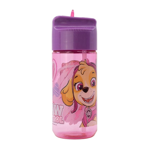 [069252] Boca za vodu sa slamkom za djecu STOR 74536 430 ml Paw Patrol (roza)