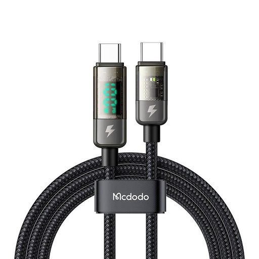 [66772] Mcdodo CA-3610 USB-C na USB-C kabel, automatsko isključivanje, PD 100W, 1,2 m (crni)